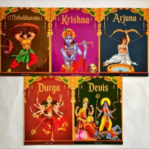 Indian Mythology Book Set for Kids – 5 Book Combo (Mahabharata, Krishna, Arjuna, Durga & Devis)